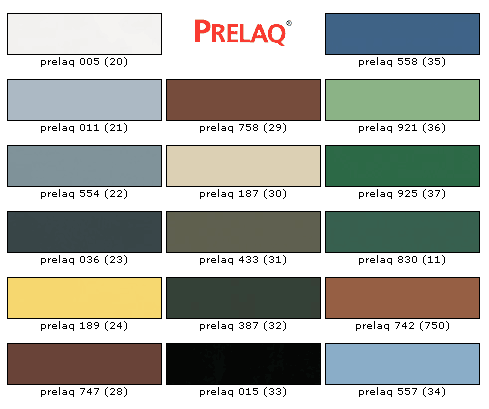 Цветовая карта Prelaq